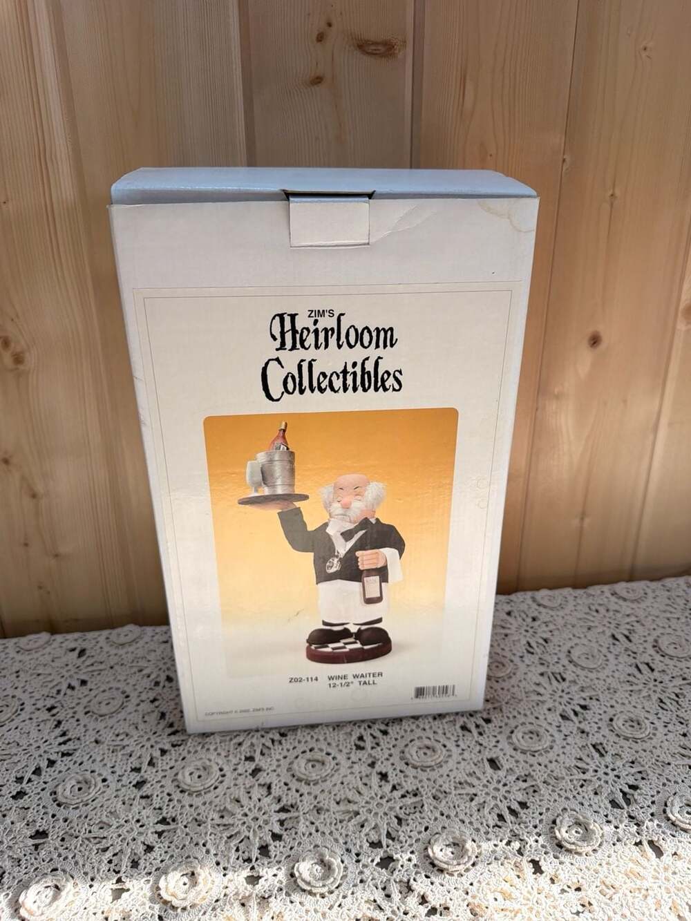Zim's Heirloom Collectibles 2002 Wine Waiter Nutcracker 12-1/2" Tall